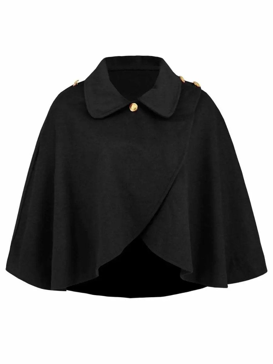 Collared Neck Cropped Cape - Love Salve